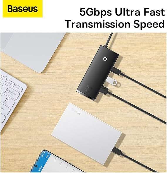 Baseus 6-Port Lite Series Type-C HUB Docking Station - Image 2