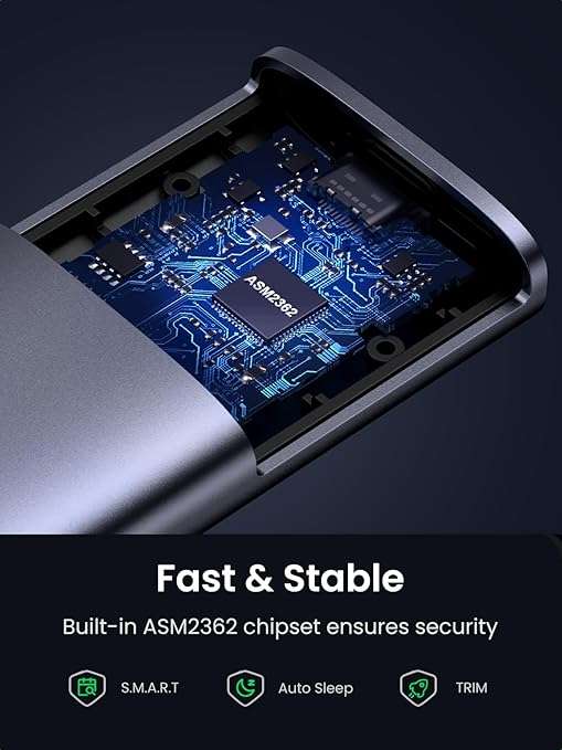 UGREEN M.2 NVMe SSD Enclosure 10Gbps USB 3.2 Gen 2 - Image 3