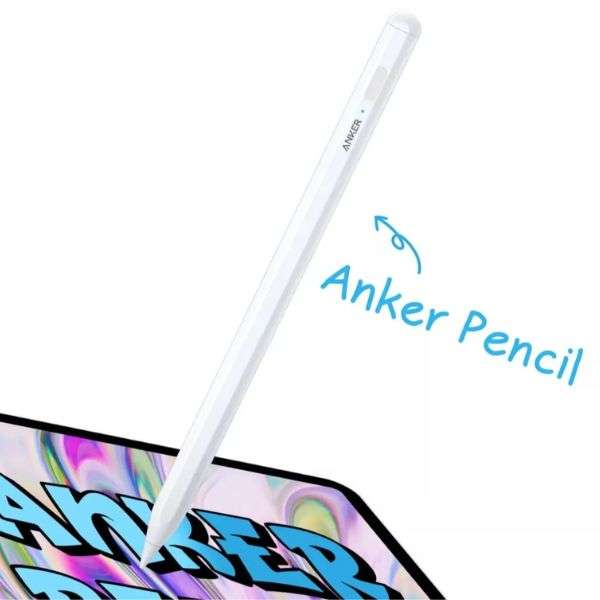 Anker Pencil Captive Stylus Pen for Apple iPad, Bluetooth 5.3
