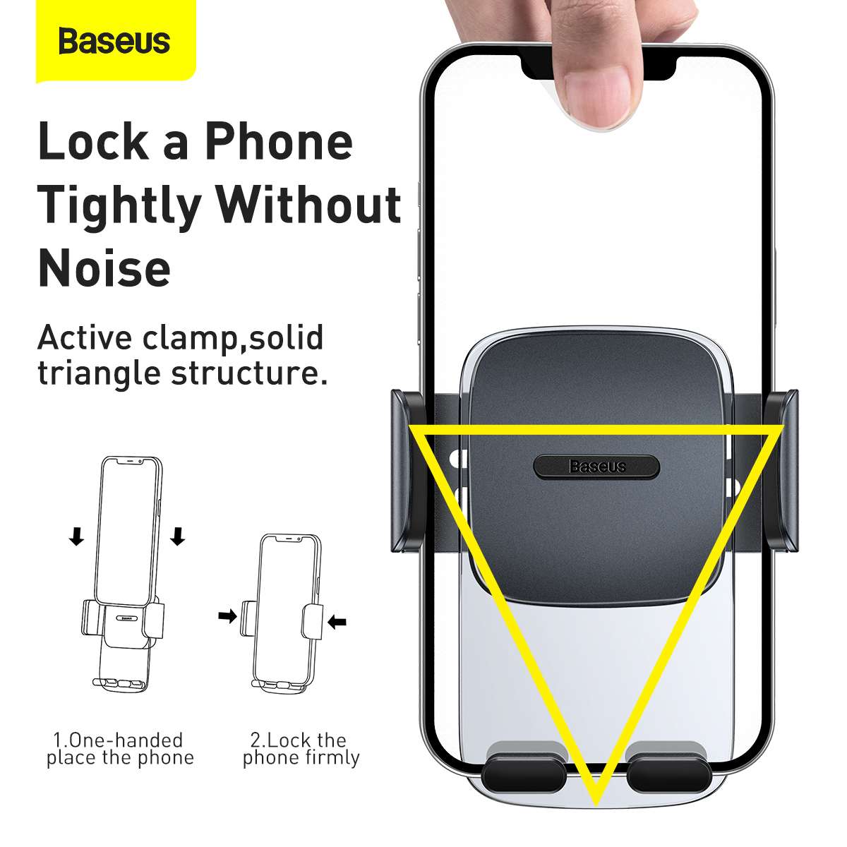 Baseus Easy Control Clamp Car Mount Holder (Air Outlet Version) - Image 4