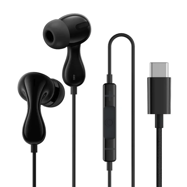 Baseus CZ20 Wired Earphone USB-C Black - Image 4