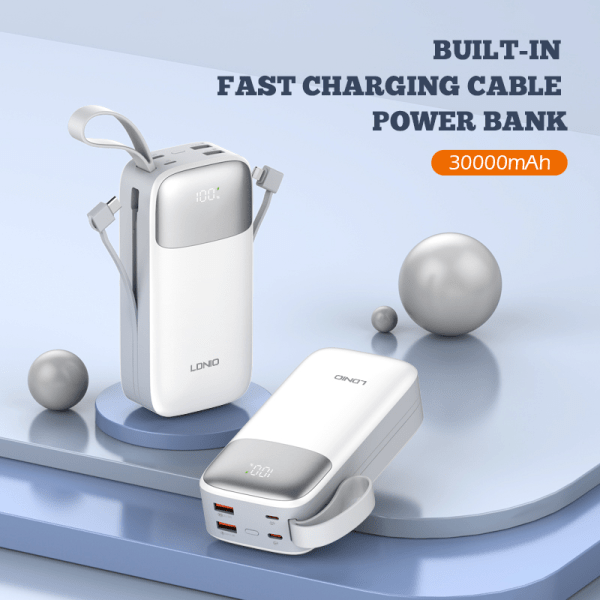 LDNIO 30000mAh 22.5W Fast Charging Power Bank PQ30 - Image 2