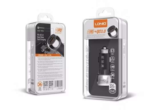 LDNIO 36W Zinc Alloy Shell Super Fast Car charger C1
