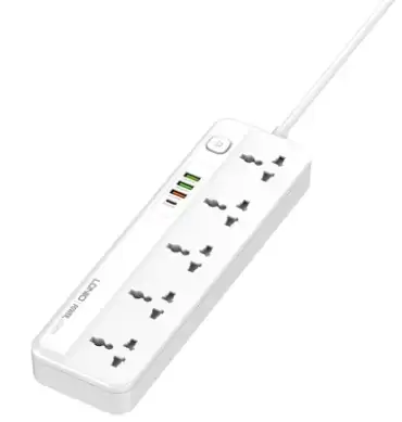 Ldnio Power Strip - 5-Way Outlet with USB Ports