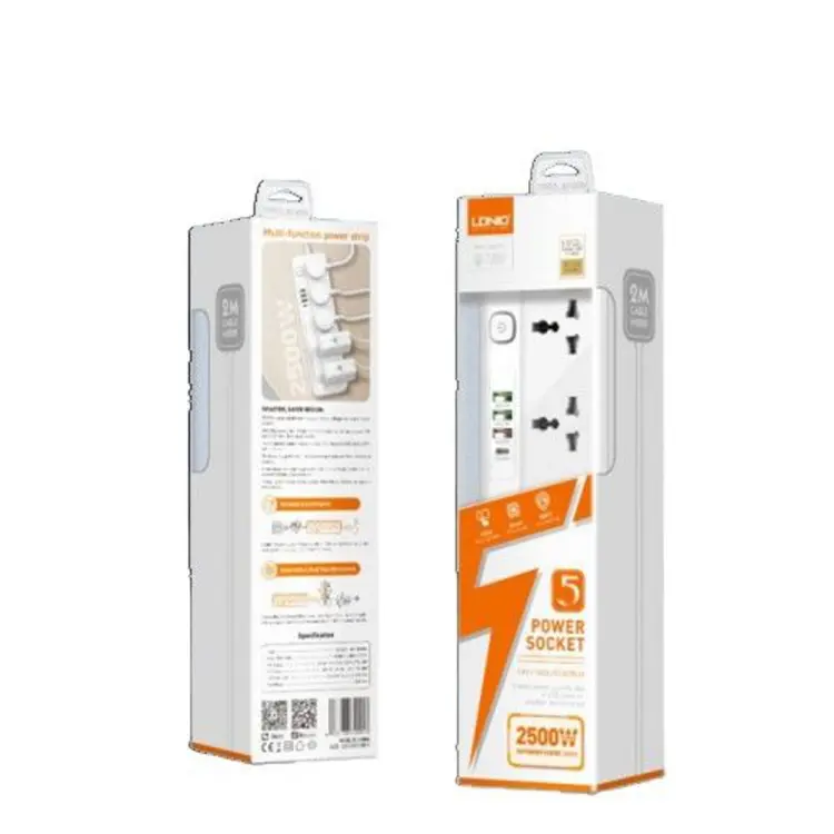 Ldnio Power Strip - 5-Way Outlet with USB Ports - Image 4