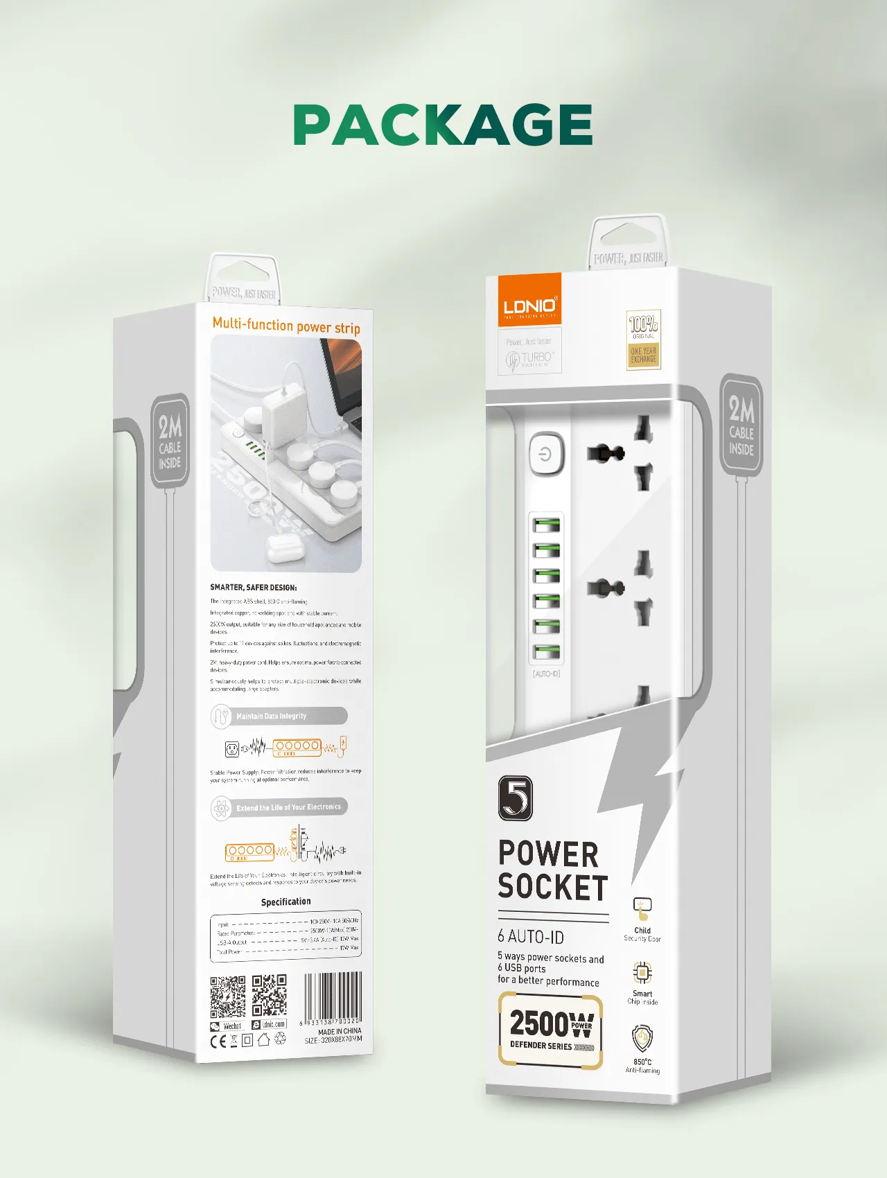 Ldnio 5AC Outlets Universal Power Strip - Image 6