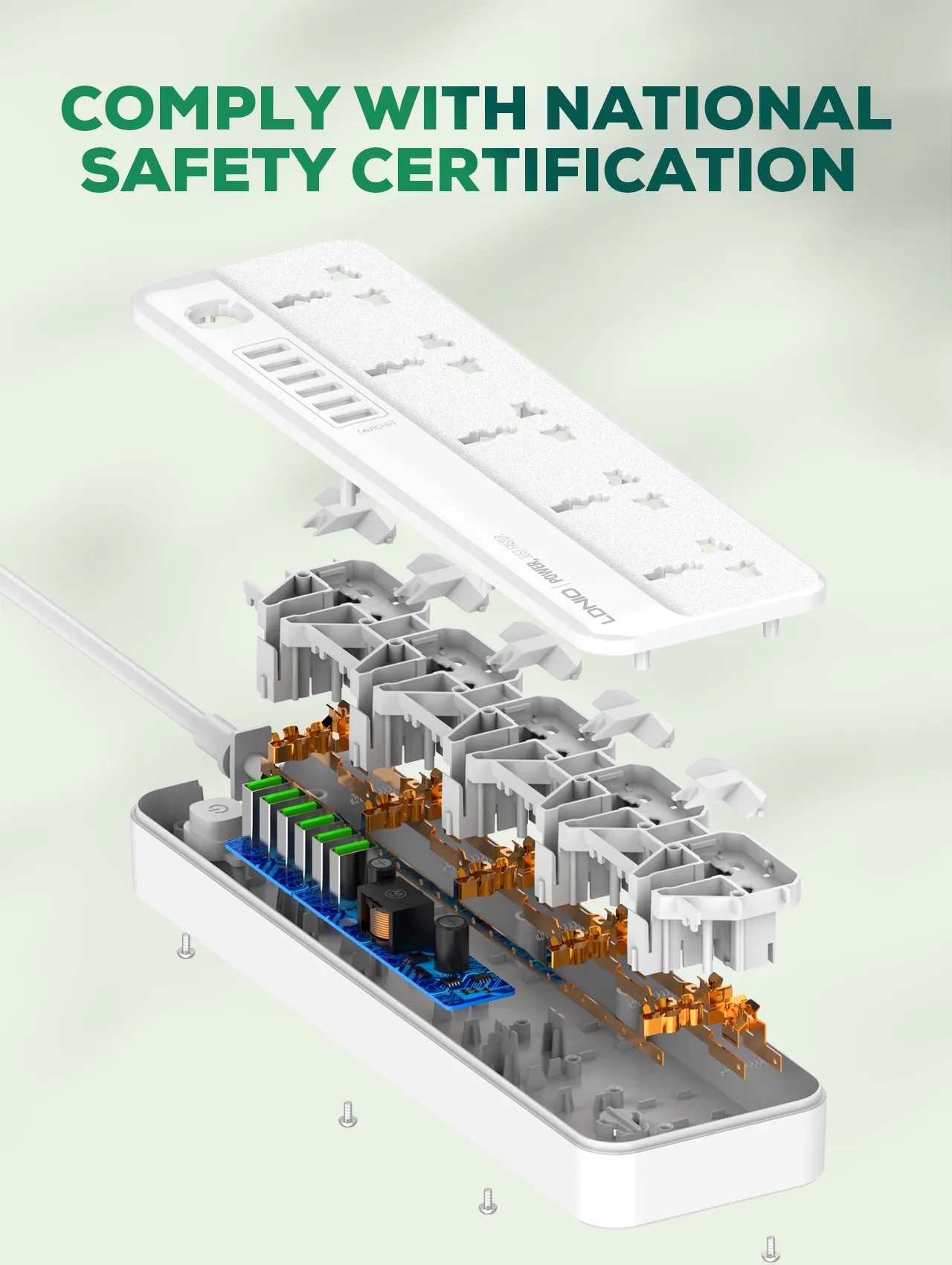 Ldnio 5AC Outlets Universal Power Strip - Image 5