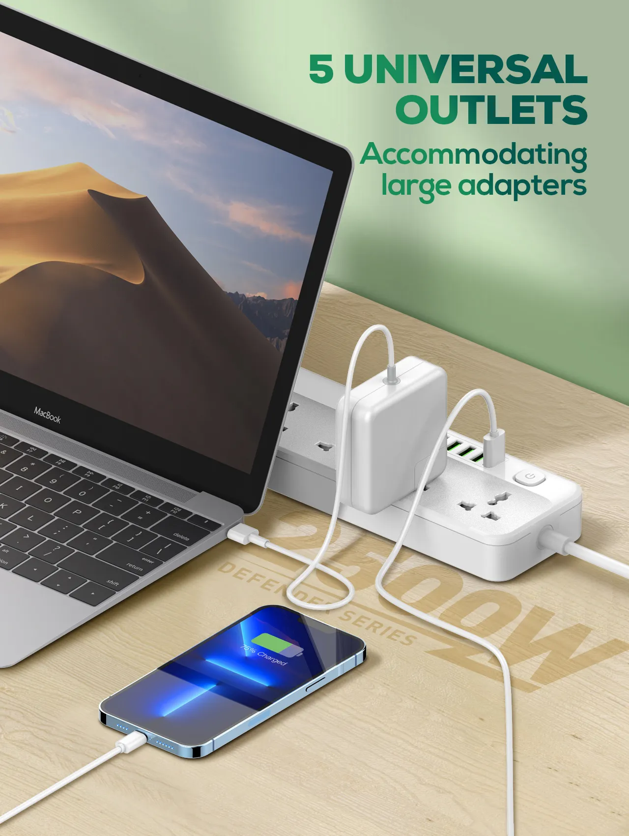 Ldnio 5AC Outlets Universal Power Strip - Image 2