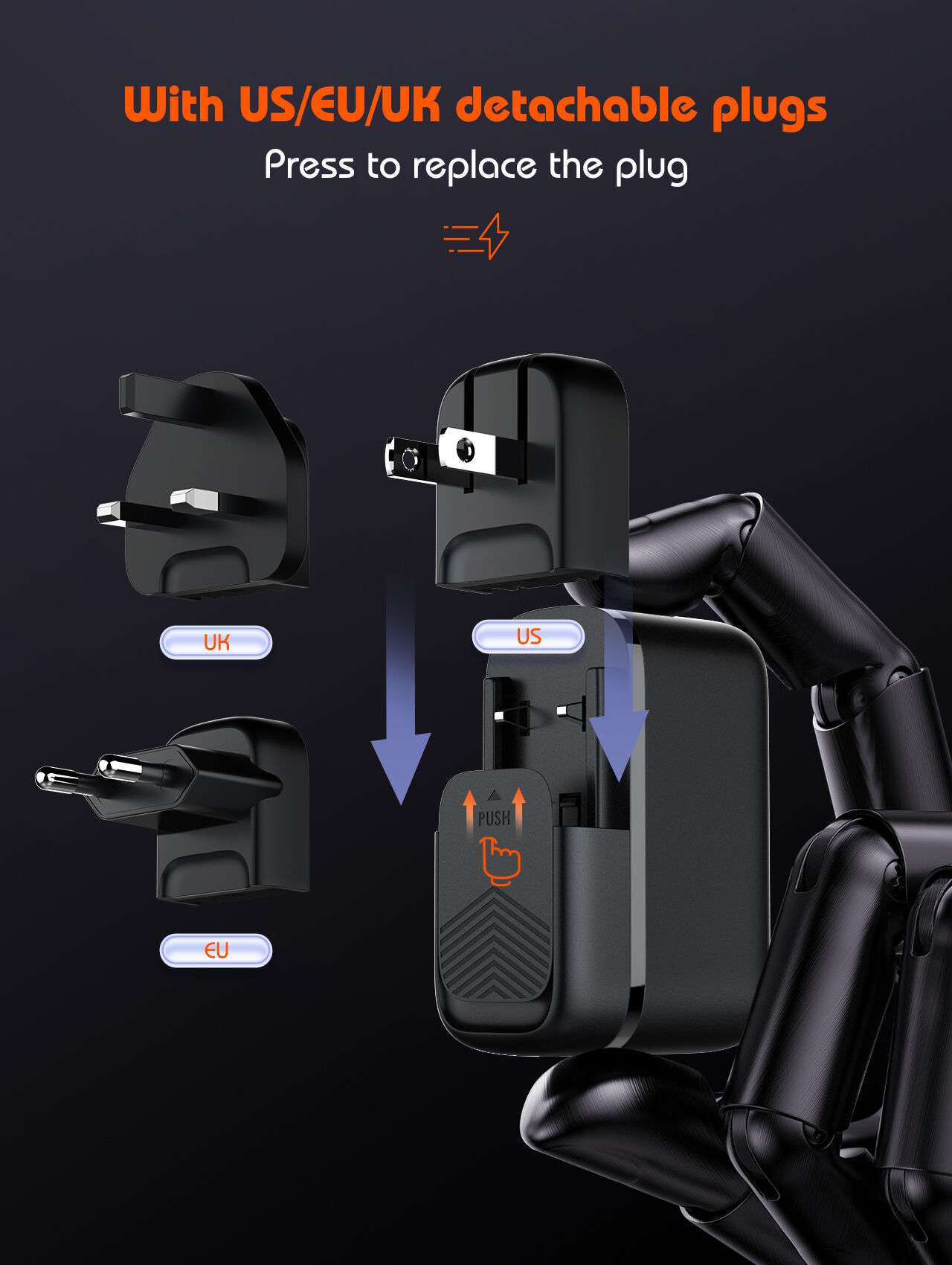 Ldnio 65W 2C+U GaN Fast Charger with USB-C Cable - Image 3