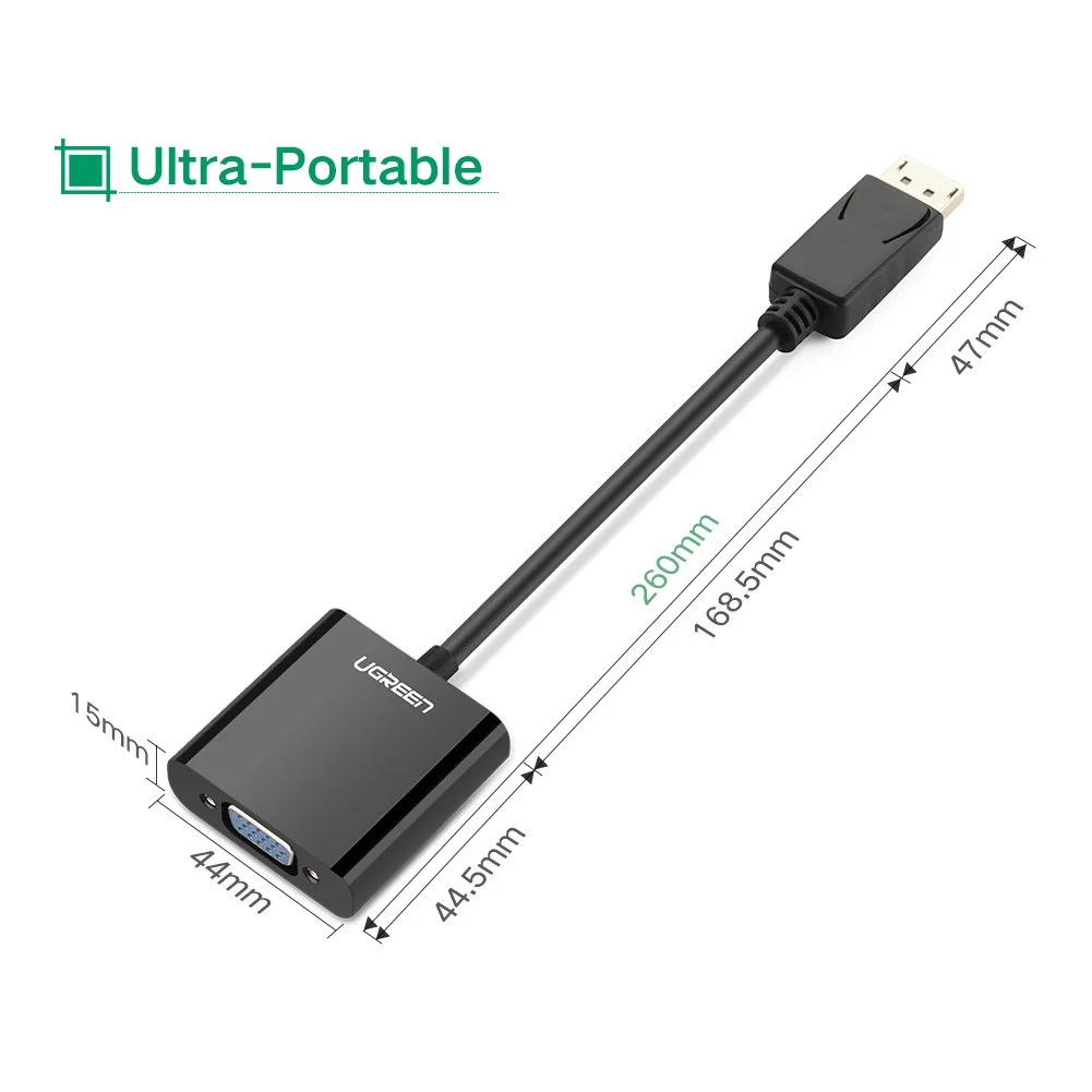 UGREEN DisplayPort to VGA Converter - High 1080P Resolution - Image 3