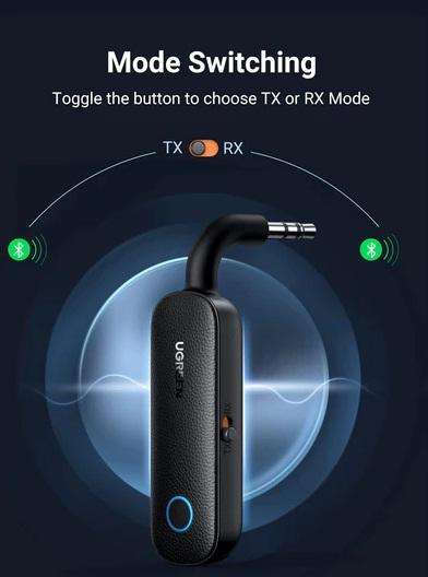 UGREEN 2-in-1 Wireless Aux Bluetooth Adapter - Image 2