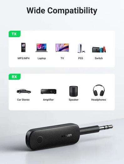 UGREEN 2-in-1 Wireless Aux Bluetooth Adapter - Image 6
