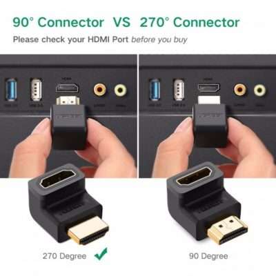 UGREEN HDMI MALE TO FEMALE ADAPTER UP - Image 4