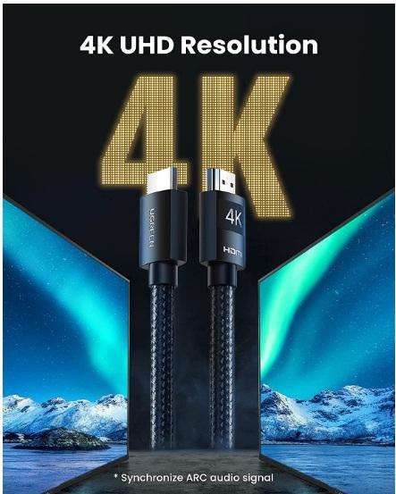UGREEN HDMI 2.0v Male to Male UHD 4K@60Hz Cable – 3M - Image 2