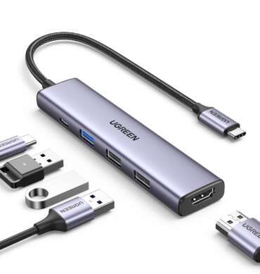 UGREEN 5-in-1 Type-C Hub with HDMI I Port, 100W USB-C PD