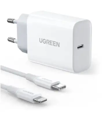 Ugreen PD 20W Fast Charger Set MFi-Certified