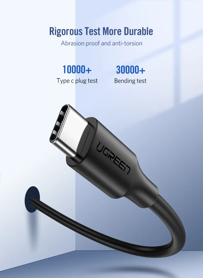 UGREEN USB-C 2.0 Male to USB-C 2.0 Male 3A Data Cable - Image 3