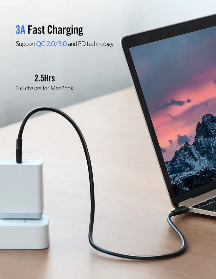 UGREEN USB-C 2.0 Male to USB-C 2.0 Male 3A Data Cable - Image 2