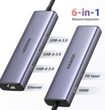 Ugreen USB-C 6-in-1 Multifunction Hub Adapter