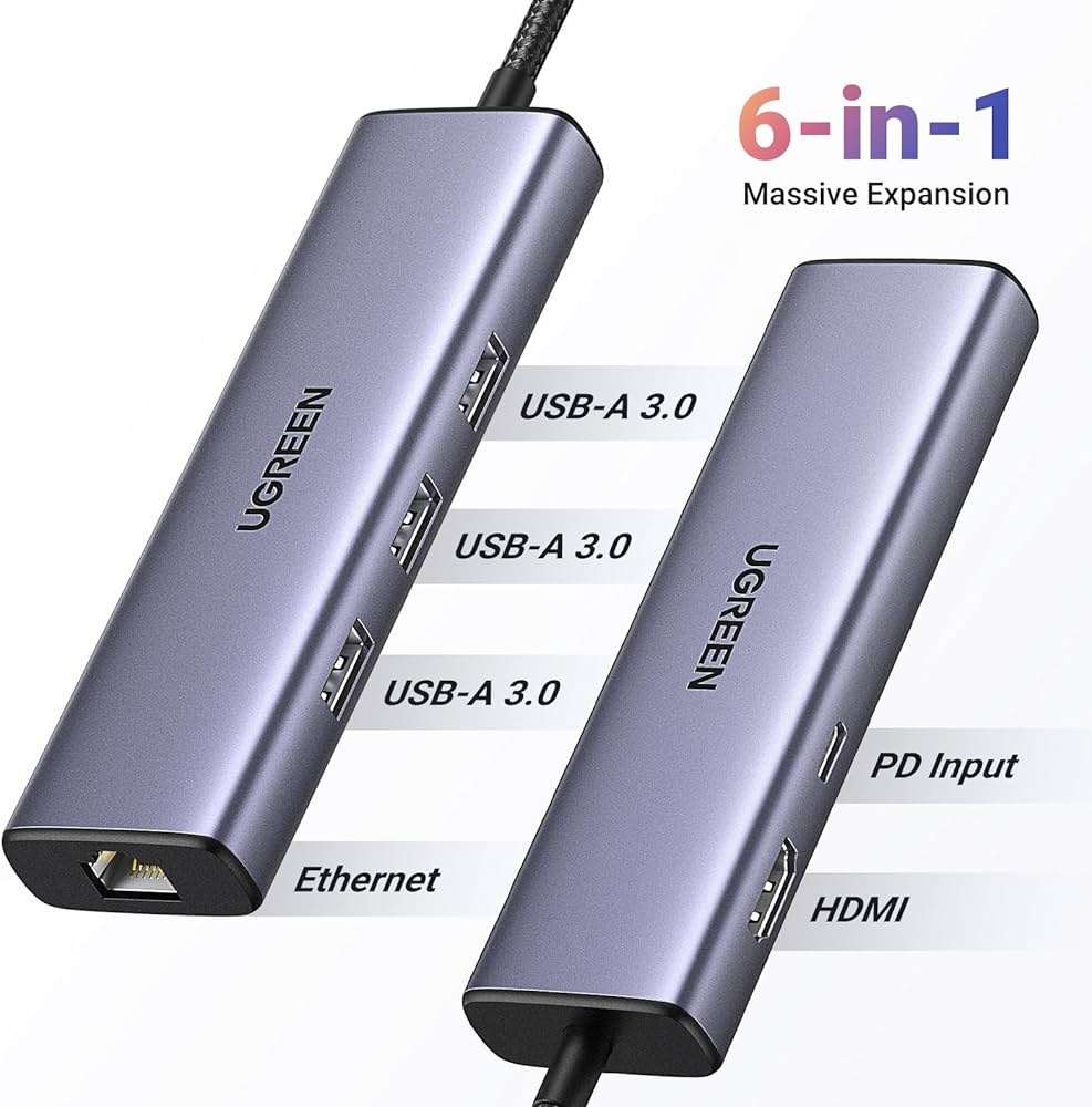 Ugreen USB-C 6-in-1 Multifunction Hub Adapter