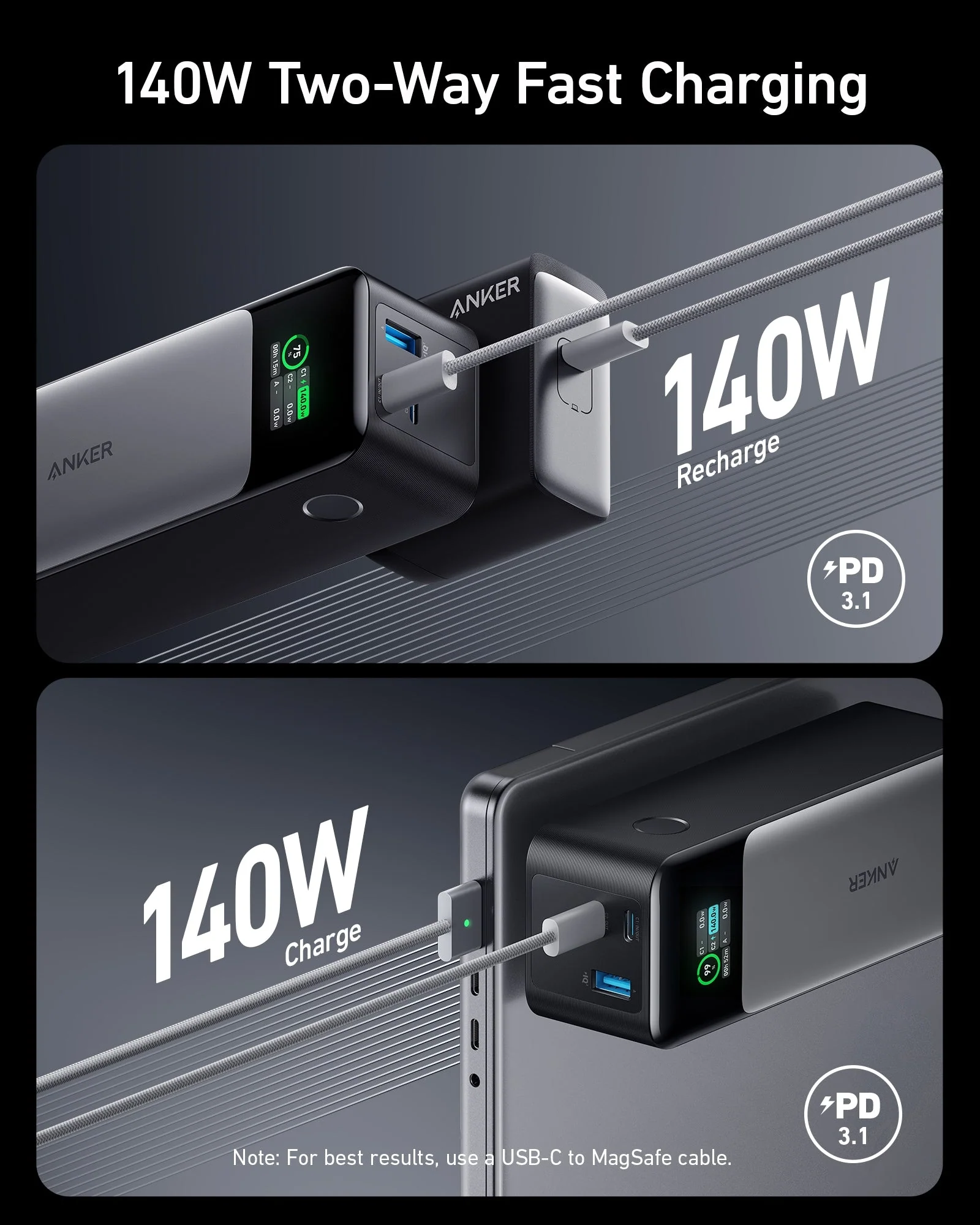 Anker 737 Power Bank (Power Core 24K) 140W - Image 2
