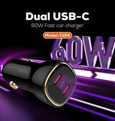Type-C Car Charger – LDNIO C104 60W Fast Charging