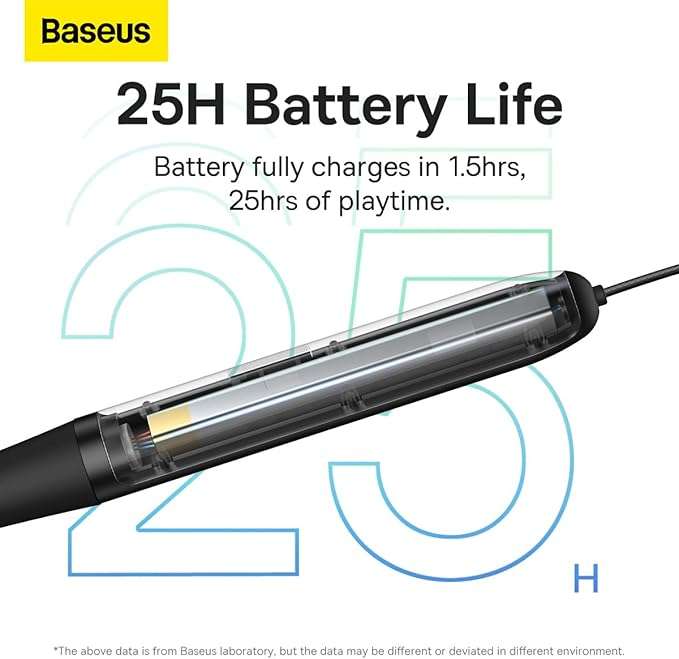Baseus Bowie P1x In-ear Neckband Wireless Earphones - Black - Image 2