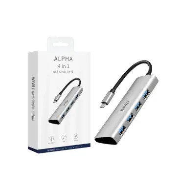 Wiwu Alpha 440 Type-C Hub – 4 USB 3.0 Ports for Super-Speed
