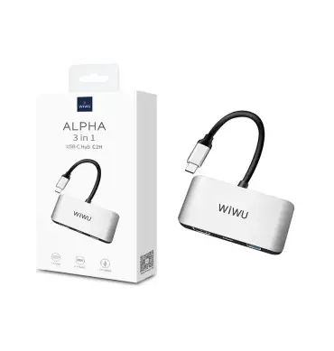 Wiwu 3-in-1 Type-C Hub (C2H) – USB 3.0, 4K HDMI