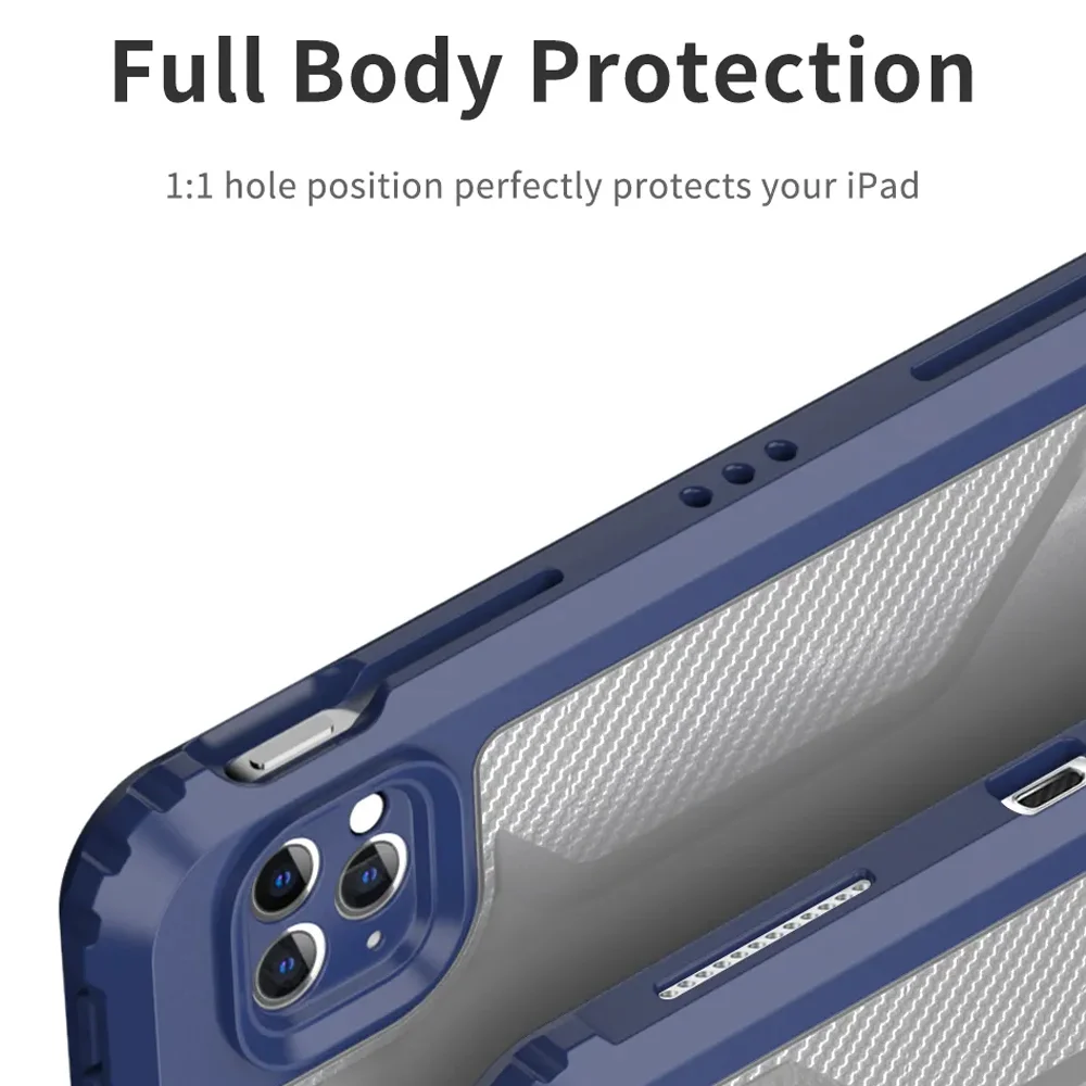 Wiwu Mecha Protective Case for iPad 10.2"/10.5" Black & Blue - Image 2