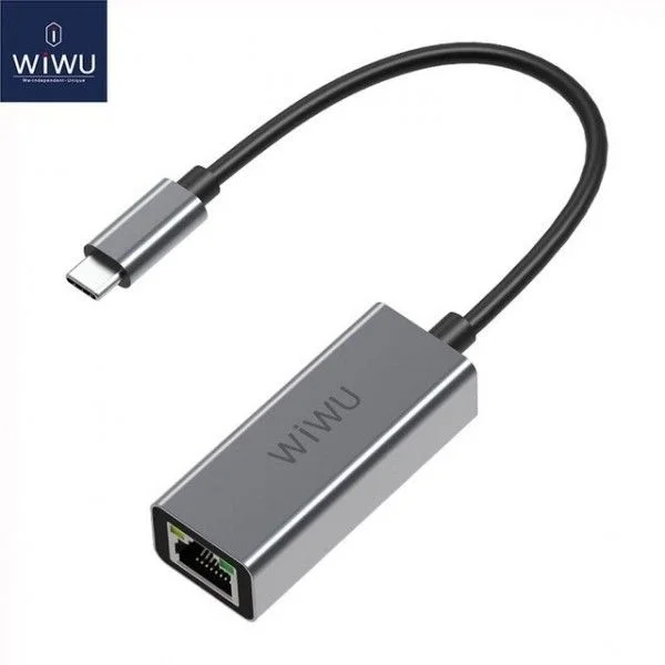 Wiwu RJ45 Type-C to LAN Adapter – Fast Ethernet Connectivity