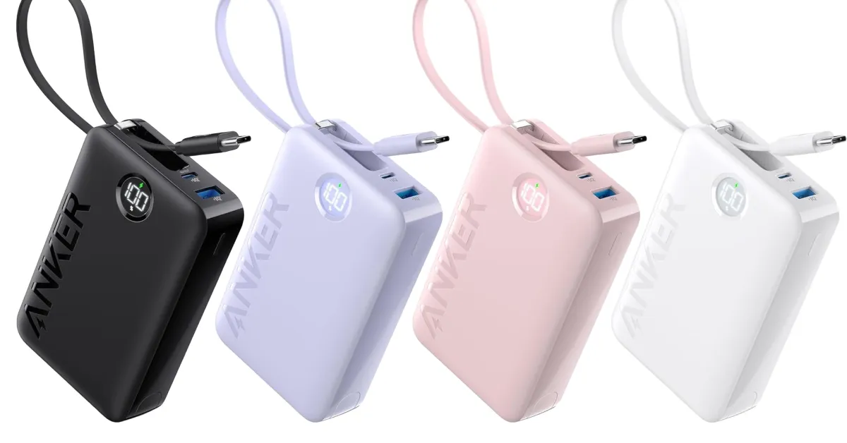 Anker 22.5W 20000 mAh Power bank Built In USB C Cable - Image 4